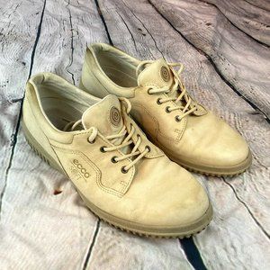 Ecco Soft Womens Cream Colored Sneaker Shoes